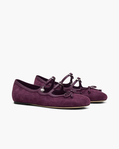 Marc Jacobs Marc Jacobs The Suede Kiki Ballerina Dark Plum Dark Plum
