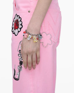 Marc Jacobs Marc Jacobs The Sticker Charm Statement Bracelet Silver Multi Silver Multi