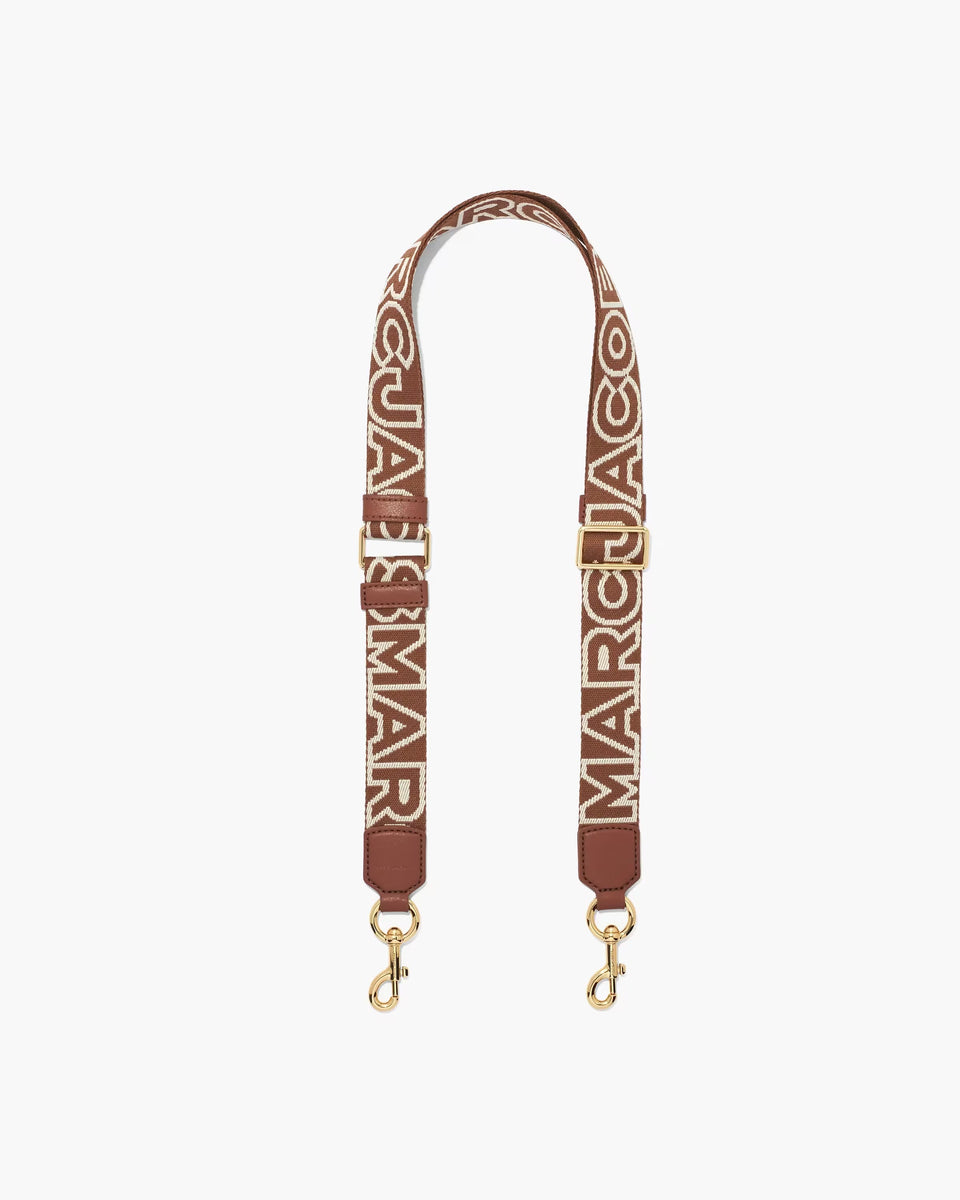 Marc Jacobs Marc Jacobs The Thin Outline Logo Webbing Strap Argan Oil Multi Argan Oil Multi