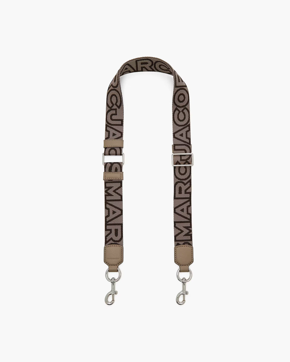 Marc Jacobs Marc Jacobs The Thin Outline Logo Webbing Strap Cement Multi Cement Multi