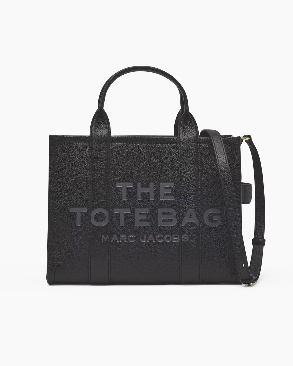 Marc Jacobs Marc Jacobs The Leather Medium Tote Bag Black Black