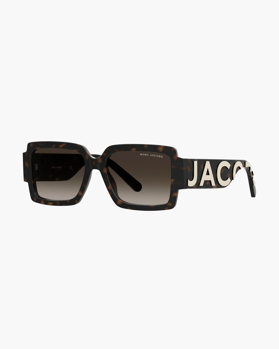 Marc Jacobs Marc Jacobs The Bold Logo Square Sunglasses Havana Havana