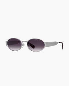 Marc Jacobs Marc Jacobs The Classic Logo Round Sunglasses Silver Silver