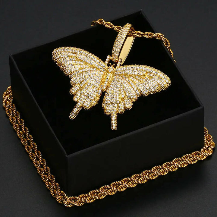 BUTTERFLY ICED OUT PENDANT