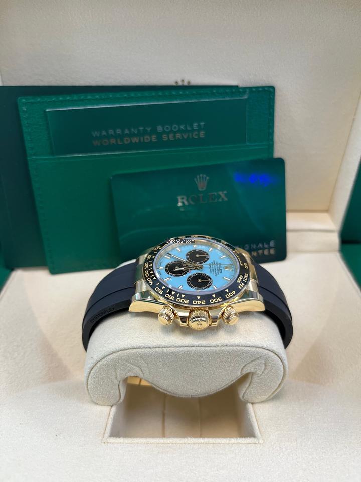 Rolex | Daytona | 126518 | Yellow gold | 40 mm | Rubber | Turquoise | Automatic