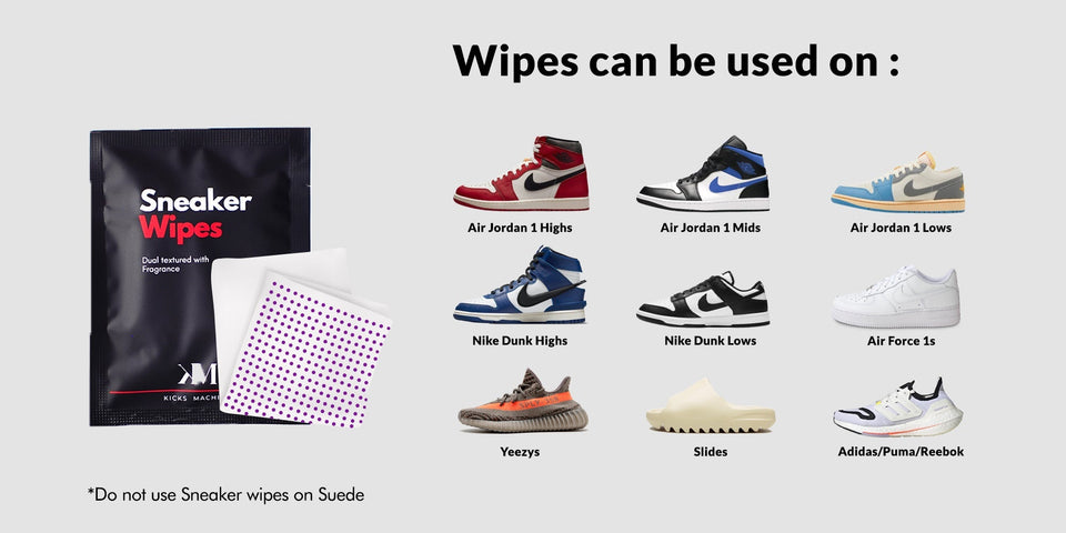 Sneaker Wipes Shoe Cleaning Wipes Clean Sneakers in 1 Minute Kicks Machine