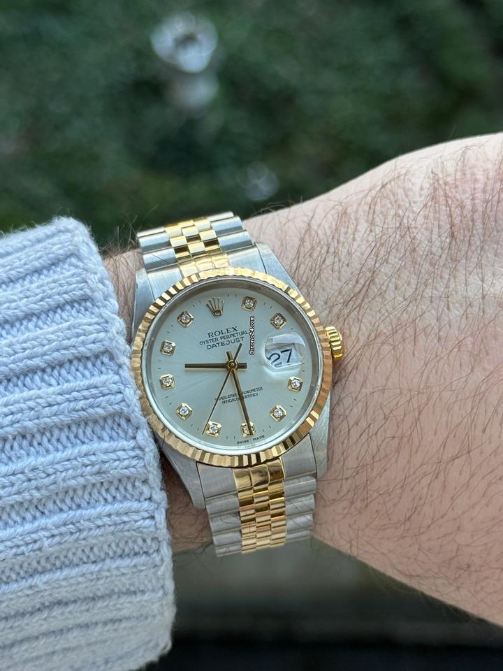 Rolex | Datejust | 16233 | Gold/Steel | 36 mm | Gold/Steel | Silver | Automatic