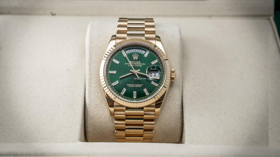 Rolex | Day-Date | 128238 | Yellow gold | 36 mm | Yellow gold | Champagne | Automatic