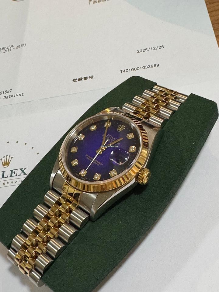 Rolex | Datejust | 16233 | Gold/Steel | 36 mm | Gold/Steel | Blue | Automatic