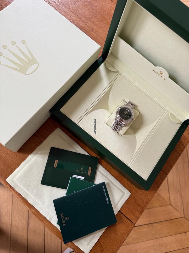 Rolex | Day-Date | 218206 | Platinum | 41 mm | Platinum | Black | Automatic