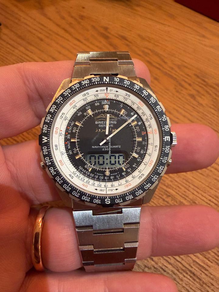 Breitling Navitimer Pluton Iran Airforce New Old Stock 1970 Iran Dial Logo
