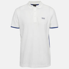 Hugo Boss Boss By Hugo Boss White Cotton Pique Polo T - Shirt